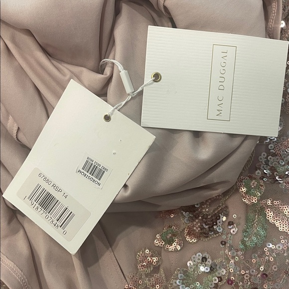 Mac Duggal Pink Floral Sequin Maxi Dress - Picture 17 of 17